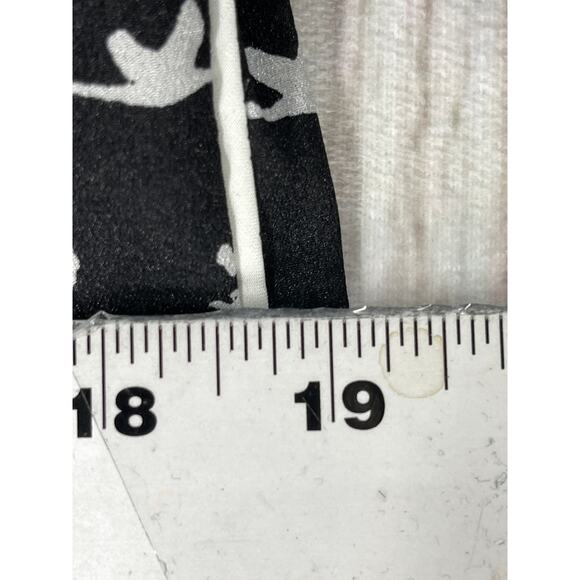 The Limited Dress M Black White 3/4 Sleeves All Over Print Back Zip Knee Length - Picture 5 of 7